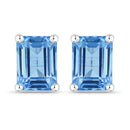 3.20 Carat Genuine Swiss Blue Topaz .925 Sterling Silver Earrings-2