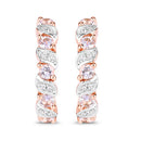 0.98 Carat Genuine Morganite and White Topaz .925 Sterling Silver Earrings-3
