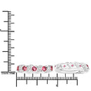 1.28 Carat Genuine Pink Tourmaline and White Topaz .925 Sterling Silver Earrings-7