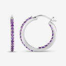 1.44 Carat Genuine Amethyst .925 Sterling Silver Earrings-9