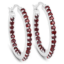 1.92 Carat Genuine Garnet .925 Sterling Silver Earrings-5
