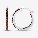 1.92 Carat Genuine Garnet .925 Sterling Silver Earrings-9