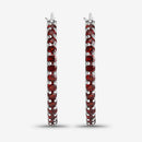 1.92 Carat Genuine Garnet .925 Sterling Silver Earrings-11