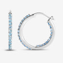 1.73 Carat Genuine Swiss Blue Topaz .925 Sterling Silver Earrings-9