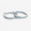 1.73 Carat Genuine Swiss Blue Topaz .925 Sterling Silver Earrings-10