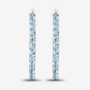 1.73 Carat Genuine Swiss Blue Topaz .925 Sterling Silver Earrings-11