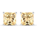 3.06 Carat Genuine Citrine .925 Sterling Silver Earrings-4