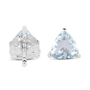 1.26 Carat Genuine Aquamarine .925 Sterling Silver Earrings-6