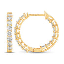 2.04 Carat Genuine Lab Grown Diamond 14K Yellow Gold Earrings-4