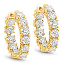 3.08 Carat Genuine Lab Grown Diamond 14K Yellow Gold Earrings-3
