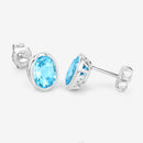 4.00 Carat Genuine Swiss Blue Topaz .925 Sterling Silver Earrings-12
