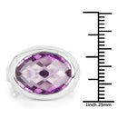 8.25 Carat Genuine Amethyst .925 Sterling Silver Ring-3
