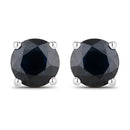 1.70 Carat Genuine Blue Sapphire 10K White Gold Earrings-1