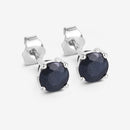 1.70 Carat Genuine Blue Sapphire 10K White Gold Earrings-6