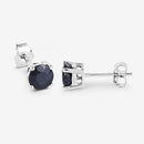 1.70 Carat Genuine Blue Sapphire 10K White Gold Earrings-8
