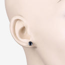 1.70 Carat Genuine Blue Sapphire 10K Yellow Gold Earrings-5