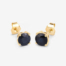 1.70 Carat Genuine Blue Sapphire 10K Yellow Gold Earrings-7