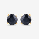 1.70 Carat Genuine Blue Sapphire 10K Yellow Gold Earrings-10