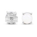 1.18 Carat Genuine Opal .925 Sterling Silver Earrings-6