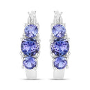 1.58 Carat Genuine Tanzanite .925 Sterling Silver Earrings-5
