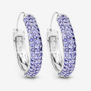 3.06 Carat Genuine Tanzanite .925 Sterling Silver Earrings-9