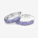 3.06 Carat Genuine Tanzanite .925 Sterling Silver Earrings-11