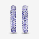 3.06 Carat Genuine Tanzanite .925 Sterling Silver Earrings-12