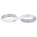 3.06 Carat Genuine Tanzanite .925 Sterling Silver Earrings-8