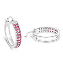2.20 Carat Genuine Ruby .925 Sterling Silver Earrings-6