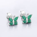 0.88 Carat Genuine Emerald .925 Sterling Silver Earrings-8