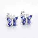 0.96 Carat Genuine Tanzanite .925 Sterling Silver Earrings-8