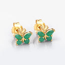 0.50 Carat Genuine Emerald .925 Sterling Silver Earrings-8