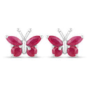 0.63 Carat Genuine Ruby .925 Sterling Silver Earrings-5