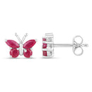 0.63 Carat Genuine Ruby .925 Sterling Silver Earrings-6