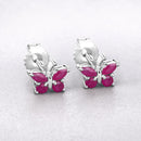 0.63 Carat Genuine Ruby .925 Sterling Silver Earrings-8