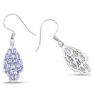 3.04 Carat Genuine Tanzanite .925 Sterling Silver Earrings-5