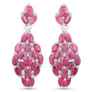 4.12 Carat Genuine Ruby .925 Sterling Silver Earrings-2