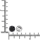 3.48 Carat Genuine Black Diamond 14K White Gold Earrings-7