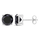 5.41 Carat Genuine Black Diamond 14K White Gold Earrings-6