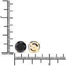 4.77 Carat Genuine Black Diamond 14K Yellow Gold Earrings-7
