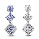 4.92 Carat Genuine Tanzanite .925 Sterling Silver Earrings-6