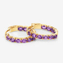 3.20 Carat Genuine Amethyst .925 Sterling Silver Earrings-6