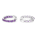 3.20 Carat Genuine Amethyst .925 Sterling Silver Earrings-7