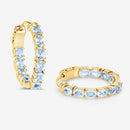 3.80 Carat Genuine Blue Topaz .925 Sterling Silver Earrings-10