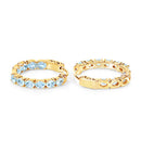 3.80 Carat Genuine Blue Topaz .925 Sterling Silver Earrings-7