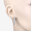 3.80 Carat Genuine Blue Topaz .925 Sterling Silver Earrings-9