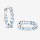 3.80 Carat Genuine Blue Topaz .925 Sterling Silver Earrings-10