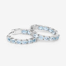 3.80 Carat Genuine Blue Topaz .925 Sterling Silver Earrings-11