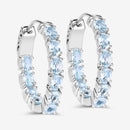 3.80 Carat Genuine Blue Topaz .925 Sterling Silver Earrings-12
