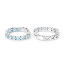 3.80 Carat Genuine Blue Topaz .925 Sterling Silver Earrings-7